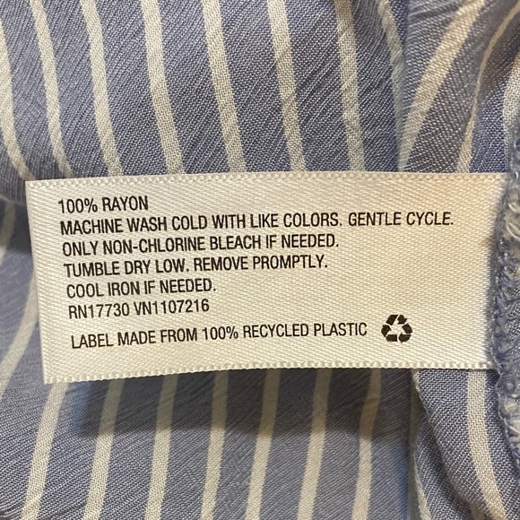 Isabel Maternity Striped Blue Button-Up Women's Top S - Picture 6 of 6